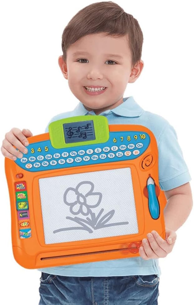 Winfun Write ’N Draw Learning Board | Educational toy Drawing Pad for Kids 2+ Years | Alphabet, Numbers & Spelling | Interactive Learning & Music Modes