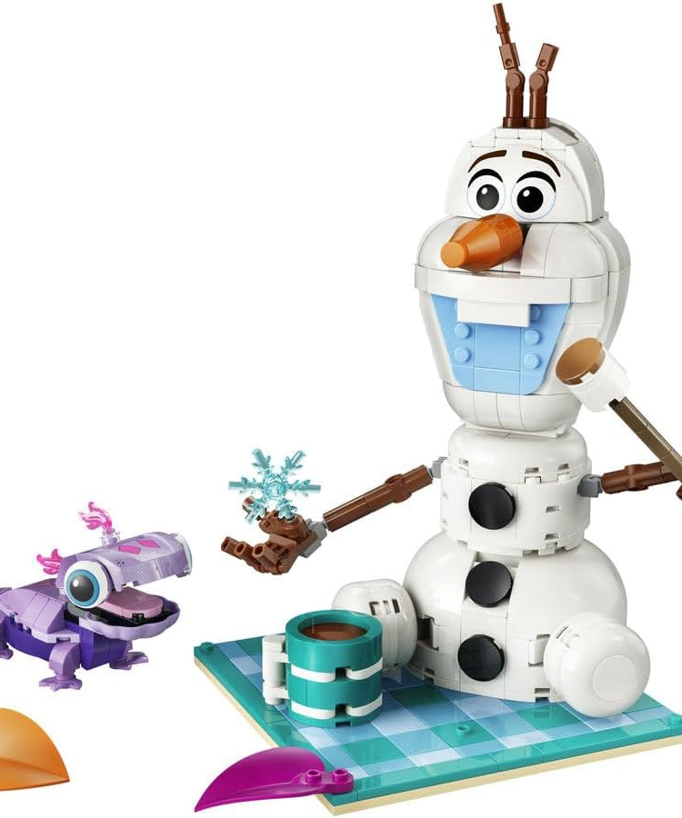 LEGO | Disney Frozen Olaf and Bruni's Picnic Fun Toy - Snowman Figure w/a Picnic Blanket & Accessories - DIY Bedroom Decor - Gift for 7+ Year Old Girls & Fans - 43287