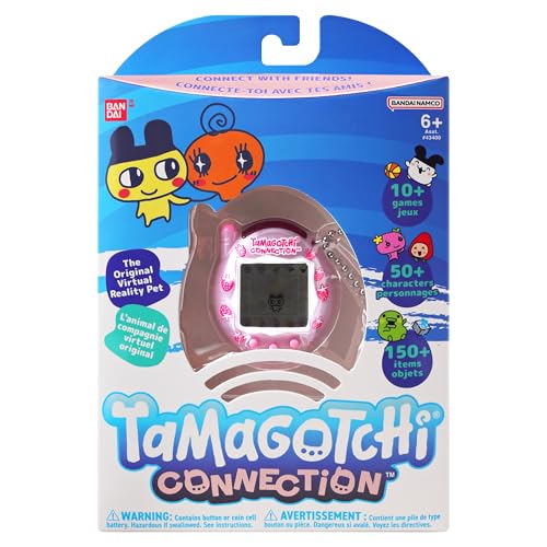 Tamagotchi Connection Strawberry Pearl Milk|Tamagotchi Original Cyber Pet 90s Adults and Kids Toy with Chain | Retro Virtual Pets are Great Boys and Girls Toys or Gifts for Ages 6+