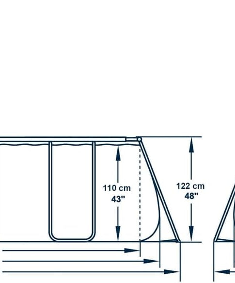 Bestway Power Steel™ Rectangular Above Ground Pool Set 13'6" x 6'7" x 48" (4.12m x 2.01m x 1.22m), Grey Rattan Design, Filter Pump & Ladder Included – Ages 18+