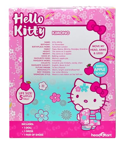 Headstart Hello Kitty Doll Kimono 13-Inches, Japanese Inspired - Collectable Figure - Gift Idea - Official Merchandise - Toys for Kids & Adults - Cartoons Fans - Model Figure for Collectors & Display