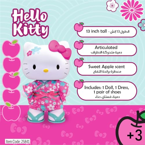 Headstart Hello Kitty Doll Kimono 13-Inches, Japanese Inspired - Collectable Figure - Gift Idea - Official Merchandise - Toys for Kids & Adults - Cartoons Fans - Model Figure for Collectors & Display
