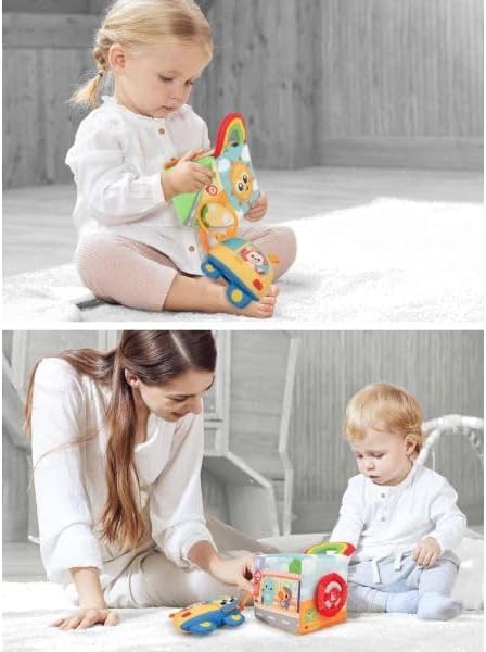 Winfun On The Move Activity Cube, 5-Sided Baby Learning Toy with Lights, Sounds, Moving Activities, Educational Activity Cube for Toddlers 3M+