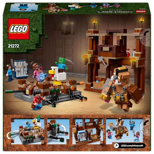 LEGO Minecraft Woodland Mansion Fighting Ring - Interactive Building Toy - incl. a Baby Zombie, Steve, Garret & Henry Minifigures - Movie Set for 10+ Year Old Boys, Girls & Gaming Fans - 21272