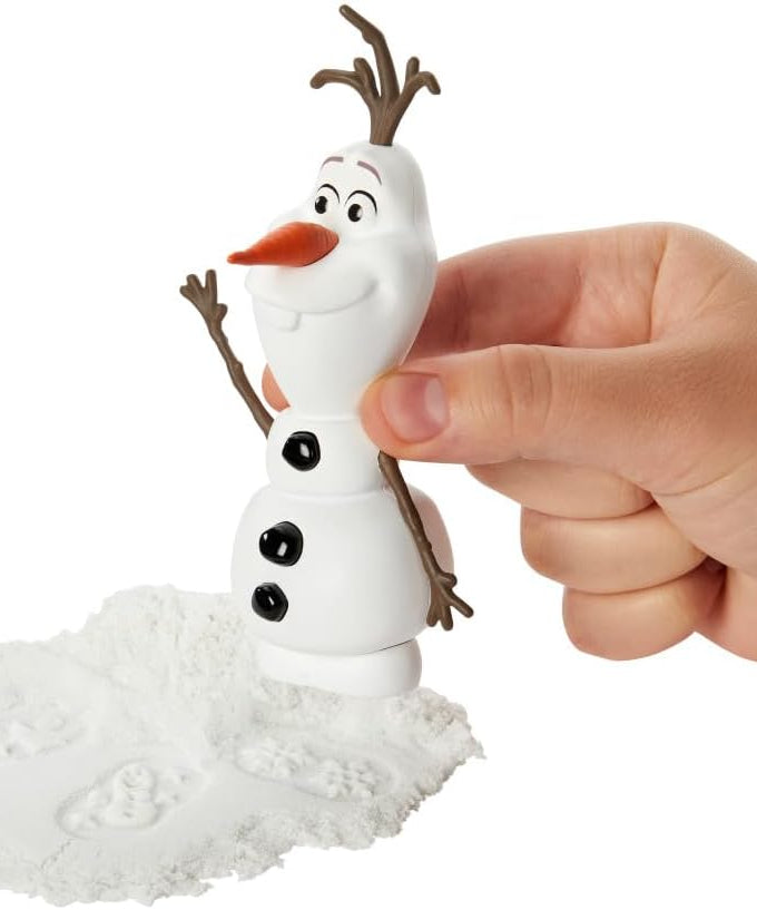 Mattel Disney Frozen Elsa Fashion Doll & Sand Set with Olaf Figure, Moldable “Snow” Sand & 4 Stampers, Elsa & Olaf Adventures, Inspired by Disney Movie