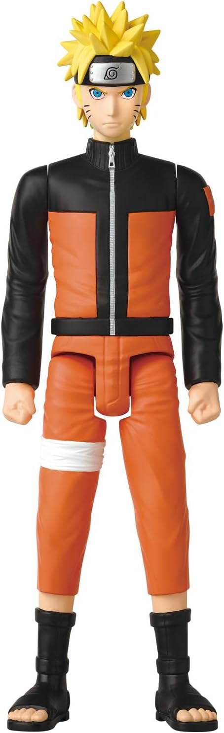 Bandai - Anime Heroes - Naruto Shippuden - Manga Figure Anime Heroes Mega 30 cm - Naruto Uzumaki - Official Naruto Licence - Large Articulated Naruto Figure - Toy for Children from 4 Years - 38151