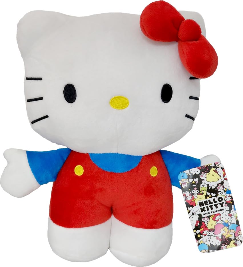 Hello Kitty Plush Classic 30cm, Plush Toys, Soft Doll, Cute Cuddly Plushie, Decoration Ornaments, Stuffed Animal Plush Cartoon, Children's Toy Birthday Gifts, Home Decoration