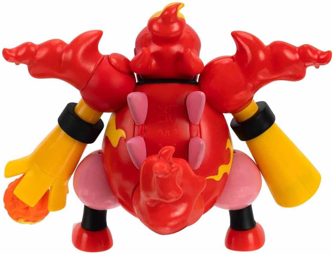 Pokemon Magmortar Battle Feature Figure - 4.5-Inch Magmortar Battle Figure with Fireball Cannon