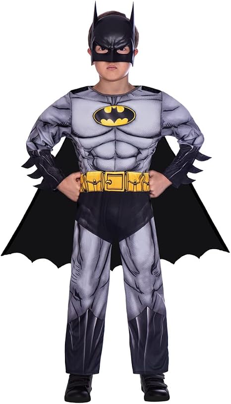 Amscan Official Warner Bros Batman Classic Fancy Dress Costume