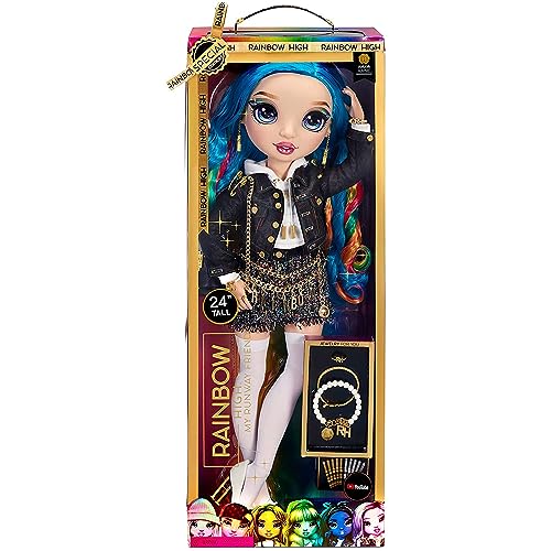 Rainbow High Amaya Raine 24-Inch Fashion Doll, Posable Arms & Legs, Removable Outfit, 14-Inch Brushable Rainbow Hair, 25+ Accessories & Styling Tools, Collectible Toy for Kids Ages 6+