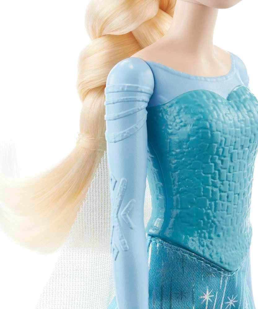 Mattel Disney Frozen Elsa Fashion Doll, Posable Doll with Signature Outfit, Removable Skirt and Shoes, Brushable Hair, Ages 3+
