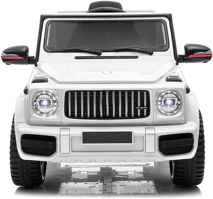 Licensed Mercedes-Benz AMG G63 Ride-On Car for Kids, 3+ Years, 12V Battery Powered Electric SUV with Remote Control, LED Lights, USB Music Player, Realistic Design – Black, White, Red, Blue