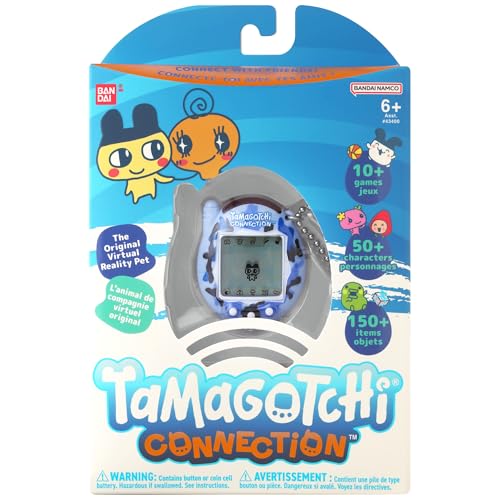 Tamagotchi Connection Wild Blue|Tamagotchi Original Cyber Pet 90s Adults and Kids Toy with Chain | Retro Virtual Pets are Great Boys and Girls Toys or Gifts for Ages 6+
