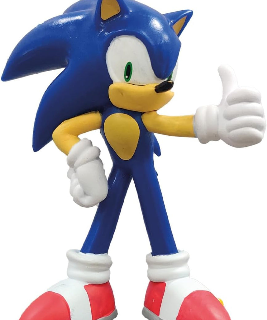 Comansi Super Sonic Miniature Figure 3-Piece Set, Sonic, Amy Rose, and Super Sonic Collectible Toys, Tabletop Play Figures, Special Paint Finish, Plastic Figures for Kids and Fans, Officially Licensed