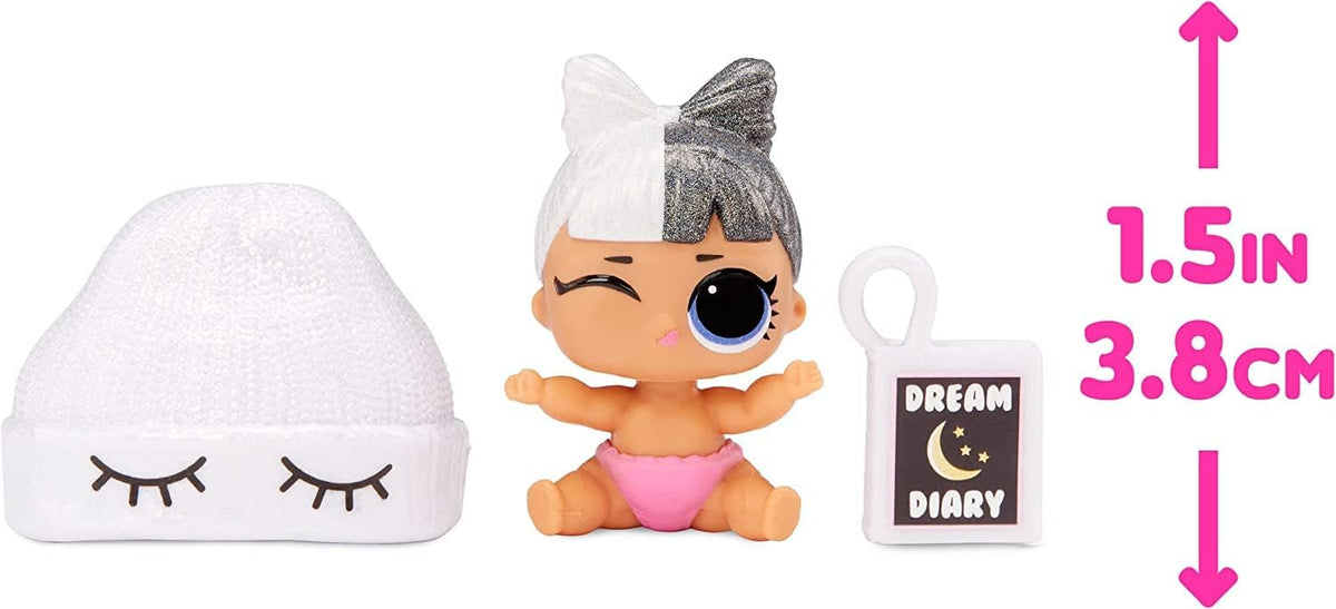 L.O.L. Surprise Glitter Color Change Lil Sis Doll Set with 5 Surprises, Collectible Fashion Doll with Glitter Hair and Accessories, Ages 4+