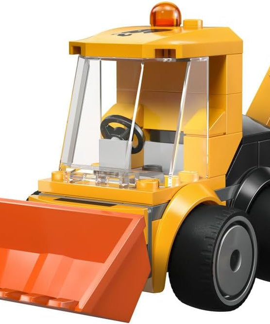 LEGO City Rides – Construction Loader Toy - Excavator Building Set w/a Worker Junior Minifigure - Party Bag Fillers - Small Collectible Gift for 5+ Year Old Boys - 60483