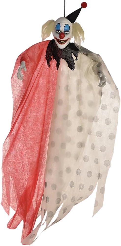 Hanging Clown Fabric & Plastic