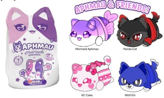 Aphmau MeeMeows 11 Inch Classic Mystery Plush Series 2 Friends, YouTube Gaming Channel Blind Box, Soft Collectible Cat Plush Toy, Official Merch for Kids 3+