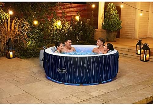 Bestway Hollywood AirJet™ Inflatable Spa 77" x 26" (1.96m x 66cm), 6-Person Hot Tub with AirJet Massage, LED Lights & Heater – Ages 18+