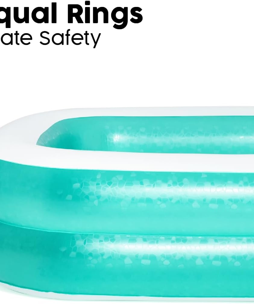 Bestway Rectangular Inflatable Family Pool - 79 inch, Blue,54005-BNFX16XX02