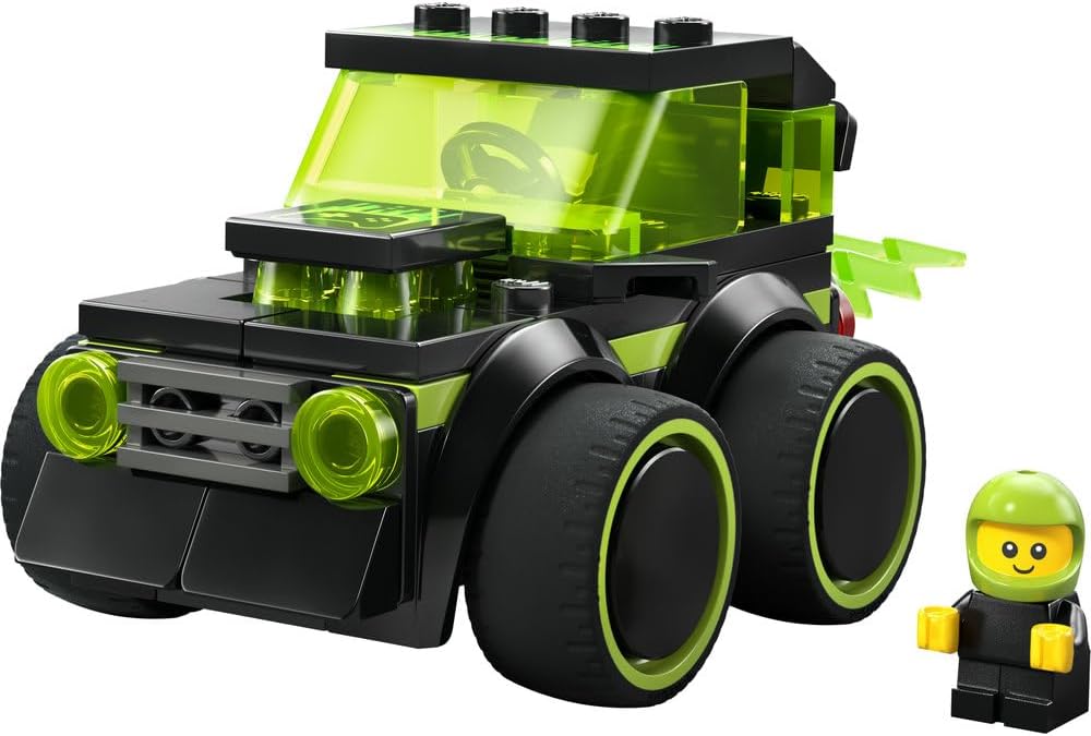 LEGO City Rides – Gaming Race Car Toy - Mini Building Set w/a Driver Junior Minifigure - Party Bag Fillers - Small Collectible Gift for 5+ Year Old Boys - 60484