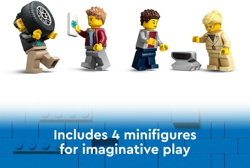LEGO City Car Transporter Truck with Sports Cars, 4 Vehicle Toy Set for 7 Plus Year Old Kids, Boys & Girls, with Trailer and 4 Minifigures for Imaginative Play, Creative Gift Idea 60408