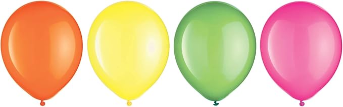 amscan Neon Color Mix Balloon Pack - 11" | Multicolor | 15 Pcs.