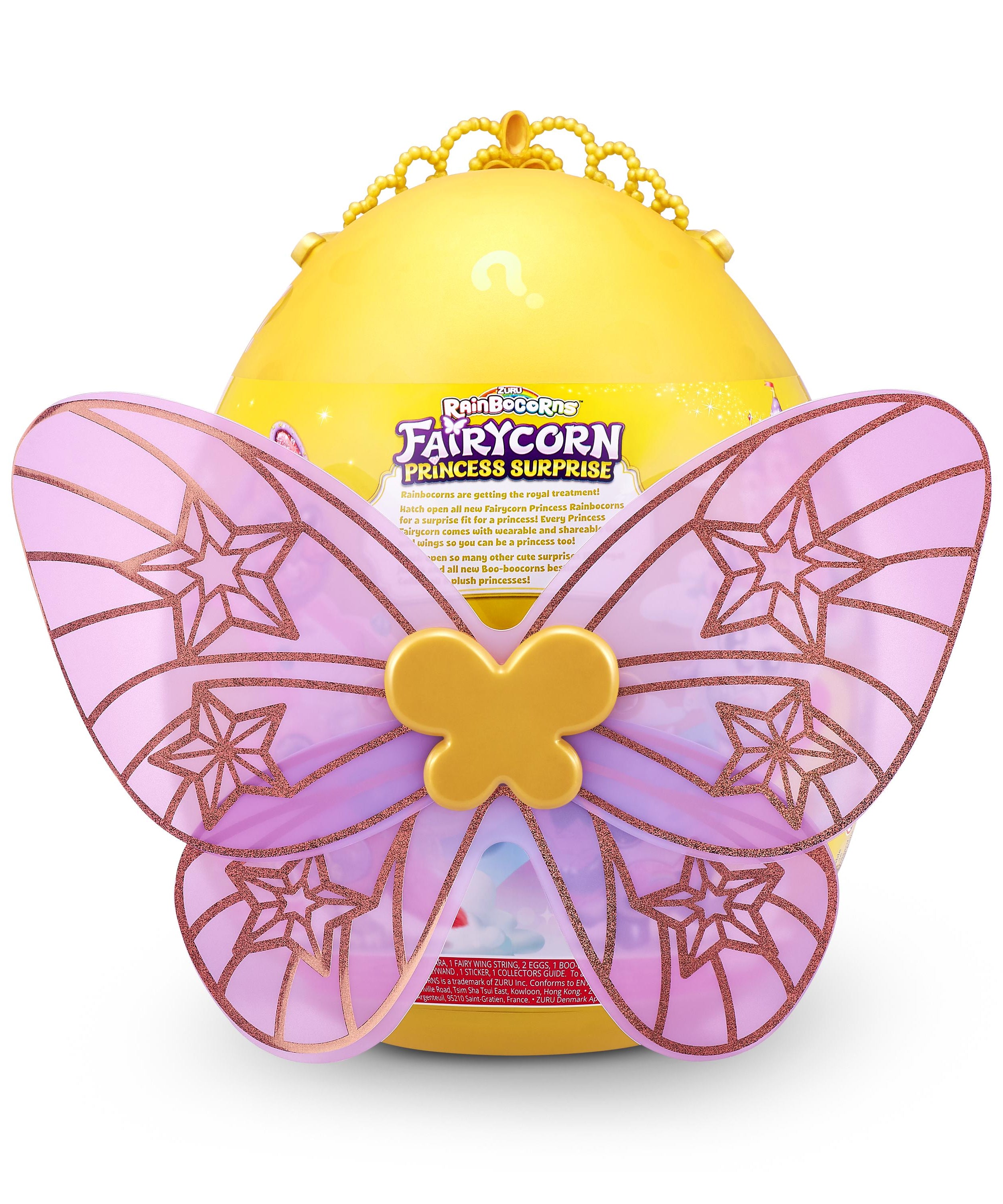 Rainbocorns Fairycorn Princess Surprise (Puppy) 11" Collectible Plush Toy with 35+ Surprises, Fairy Wings, Tiara, Wand, Boo-Boocorn, and Surprise Egg, Soft Toy for Girls Ages 3+
