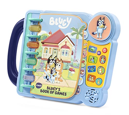 VTech Bluey’s Book of Games, Official Bluey Book, Interactive Childrens Book, Educational Activity Toy with 4 Learning Modes, Gift for Kids Ages 3, 4, 5, 6 Years, English Version