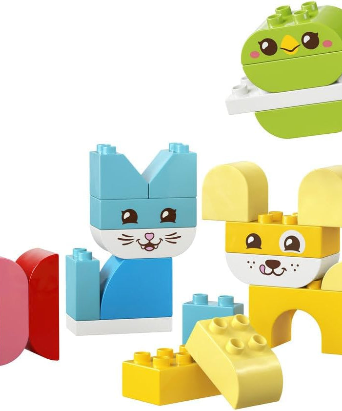 LEGO DUPLO 3 in 1 Creative Cute Pets - Educational Fine Motor Skills Toy for Toddlers - Animal Figures incl. Dog, Cat, Bird & Fish - Birthday Gift for 1+ Year Old Babies, Girls & Boys - 10477