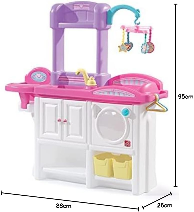 Step2 Love & Care Deluxe Nursery 847100 Roleplay Set, All-in-One Doll Care Station, Kids 2–7 Years