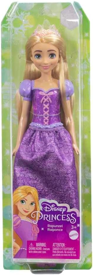 Disney Princess Rapunzel Doll, Fashionable Tangled Character Doll with Removable Skirt, Tiara, Shoes and Posable Limbs, Ages 3+
