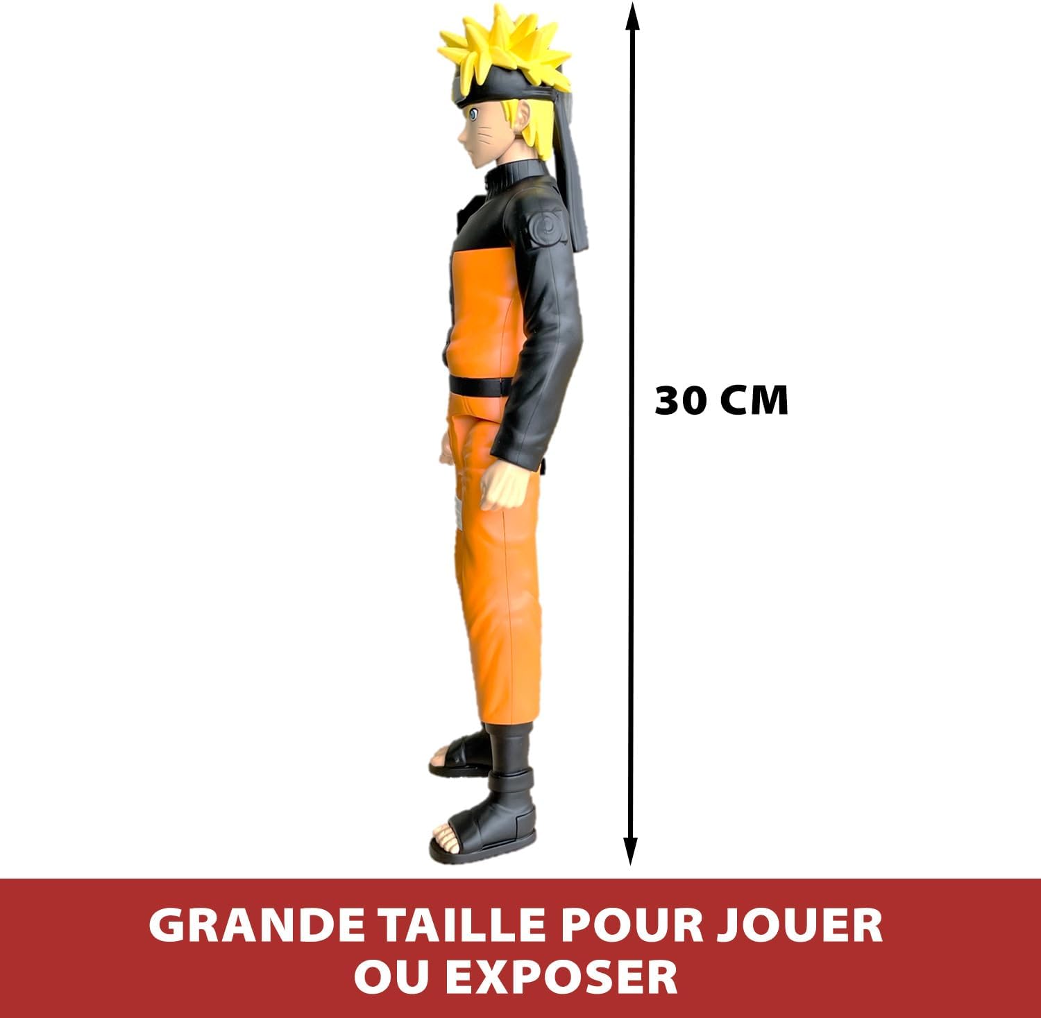 Bandai - Anime Heroes - Naruto Shippuden - Manga Figure Anime Heroes Mega 30 cm - Naruto Uzumaki - Official Naruto Licence - Large Articulated Naruto Figure - Toy for Children from 4 Years - 38151