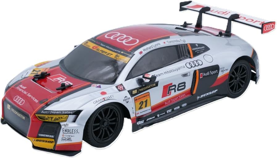 D-power - 1:16 Audi R8 Super GT300 RC Car – 2.4GHz Remote Control, Rechargeable Battery, High-Speed Racing Vehicle for Kids Ages 6+