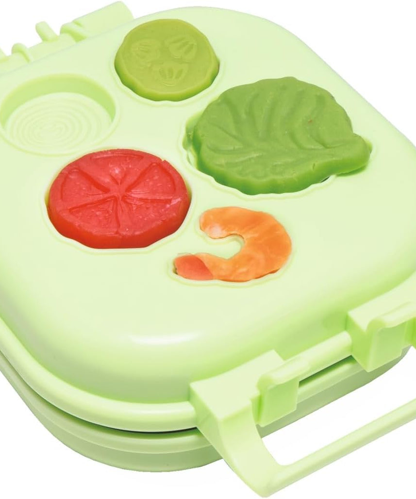 Simba Art & Fun Burger Kneading Set, 4 x 50g Modelling Dough with Grill & Accessories, 13-Piece Clay Set for Kids 3+