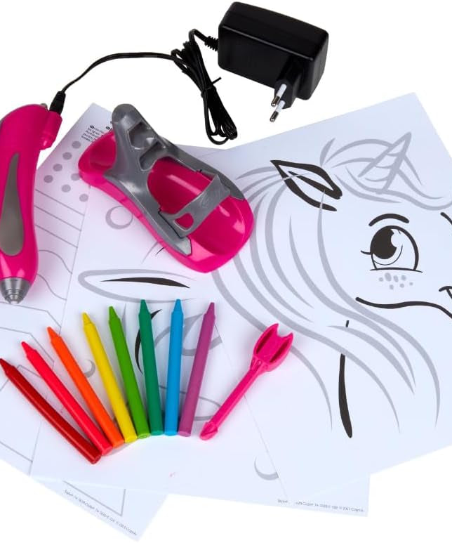 CRAYOLA - Super Pen Unicorn Neon Wax Crayons Melting Game and Relief Designs, Creative Activity and Gift for Children, Age 8+, 25-0510