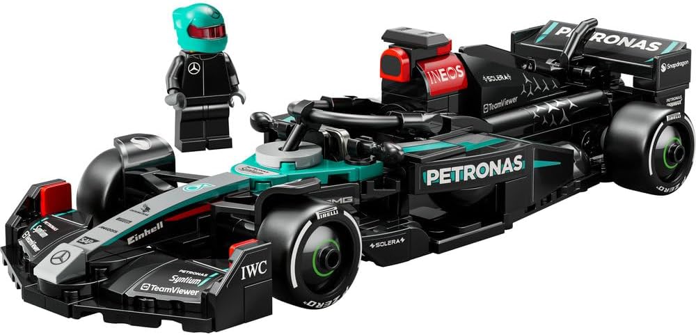 LEGO Speed Champions Mercedes-AMG F1 W15 Race Car Toy with a Collectible Formula 1 Driver Minifigure - Model Kits for 10+ Year Old Boys & Girls or Adult Motorsport Fans 77244