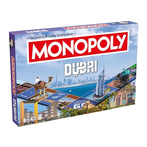 Winning Moves Monopoly Dubai UAE Official Series 2, Board Game, New Edition, Family Game, Trading Game, Gift