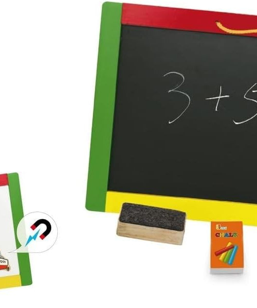 Viga Wooden Magnetic Chalk and Dry Erase Board Double Sided Educational Drawing Writing Board for Kids Ages 3 and Up