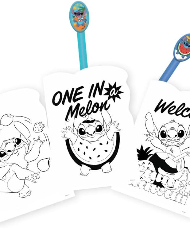 Skoodle Stitch Disney Activity Book with Shaped Crayons for Kids, Multicolor