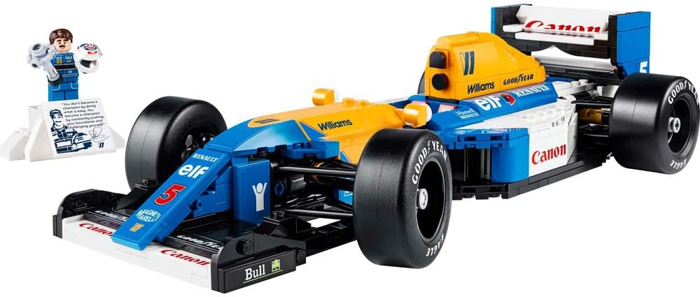 LEGO Icons Williams Racing FW14B & Nigel Mansell - F1 Car Model Set for Adults, with a Collectible Driver Minifigure, Trophy & Display Stand - Ramadan Gift for Adult & Teenage Motorsports Fans - 10353