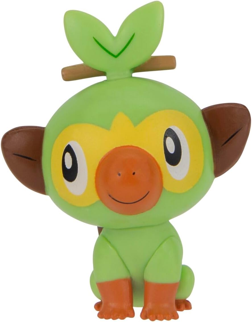 Pokemon Clip n Go - Grookey with Pokeball, Action Figures, Official Detailed Figurines, Collectibles, Figure with Poke Ball, 4 Years+