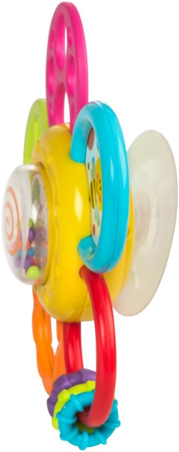 WinFun Press N Spin Flower Rattle & Teether – Ages 6 Months+