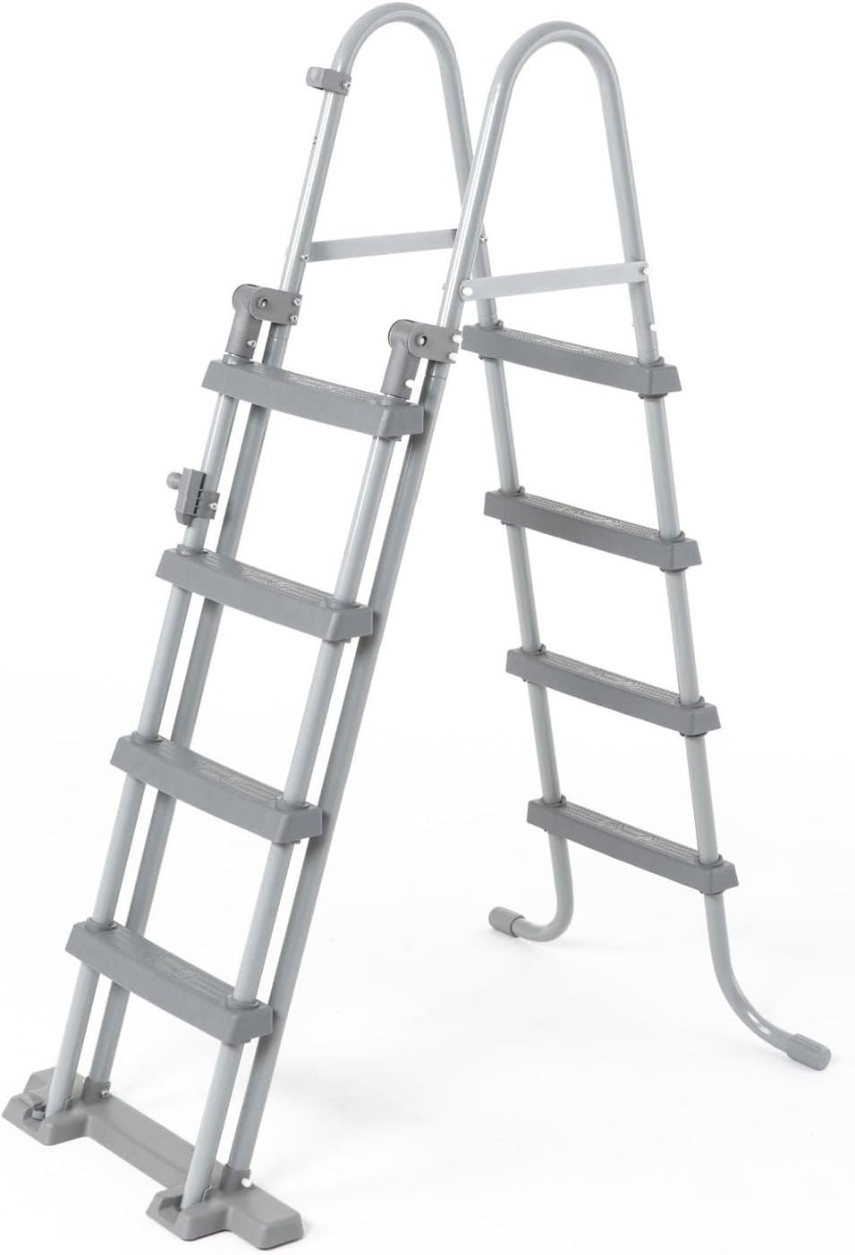 Bestway Power Steel™ Rectangular Above Ground Pool Set 13'6" x 6'7" x 48" (4.12m x 2.01m x 1.22m), Grey Rattan Design, Filter Pump & Ladder Included – Ages 18+