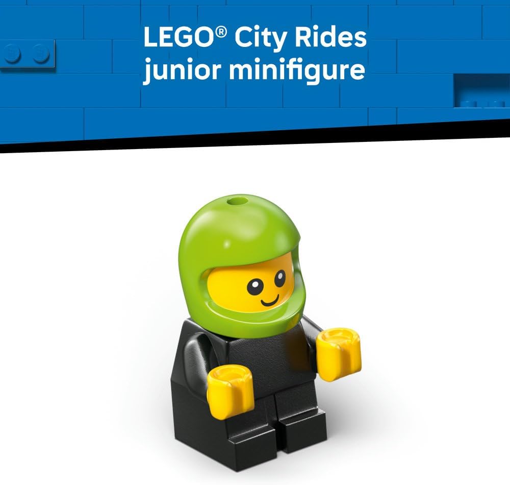 LEGO City Rides – Gaming Race Car Toy - Mini Building Set w/a Driver Junior Minifigure - Party Bag Fillers - Small Collectible Gift for 5+ Year Old Boys - 60484