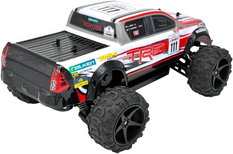 D-Power 1:10 RALLY CHAMP Toyota Hilux Revo AXCR RC Car, 2.4GHz Remote Control, USB Rechargeable 7.4V Battery, Off-Road Truck, Ages 6+