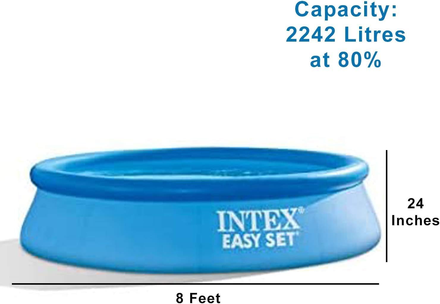 Intex 8FT X 24IN Easy Pool Set, Blue c/w Filter Pump