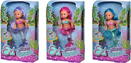 Evi Love Glitter Mermaid/Mermaid Doll with Tail That Sparkles When Shaken/Only one Item