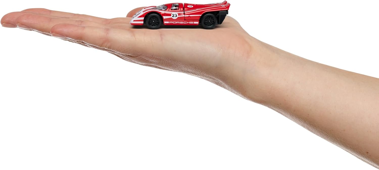 Majorette Vintage Autos 5-Piece Set – Ford Mustang, Porsche 934, Renault Alpine A110, VW Beetle & VW T1, Die-Cast Collectible Toy Cars for Kids & Collectors