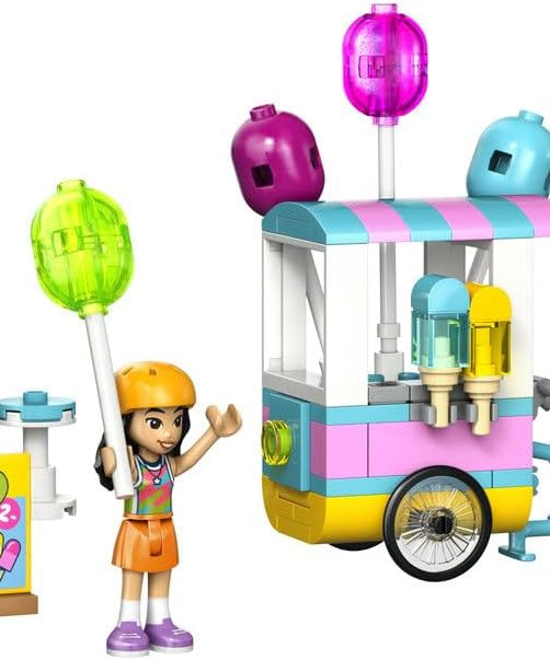 LEGO Friends Ice Cream & Balloon Stand - Toy Shop w/a Bike, 2 Mini Dolls, Play Food Accessories & Ice Pop Mascot - Birthday Gift for 6+ Year Old Girls - 42692